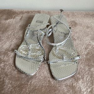 Stuart Weitzman Silver Sandal